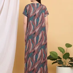 Sweet Dreams Round Neck Printed Maxi Nightdress image 5