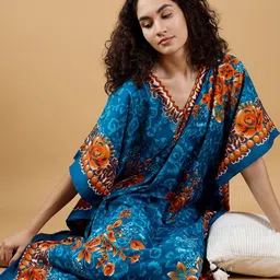 The Kaftan Company Printed Maxi Kaftan Nightdress image 4