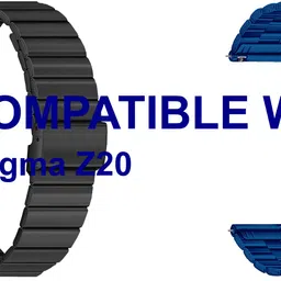 ACM WSM20H22BKBL3565 Pack of 2 Watch Strap Adjustable Steel 22mm for Boat Enigma Z20 Smartwatch (Black/Blue) Smart Watch Strap-picture-14