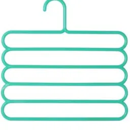oh-pleaze 5 Layer Plastic Multipurpose Clothes Hanger Plastic Scarf Pack of 4 Hangers For Scarf image 2