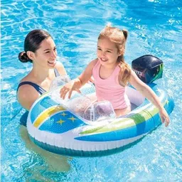 kindertales Boot Gummiboot Badeboot Auto Hai(IND*900612) Pool Baby Inflatable Swimming Safety Tube image 3