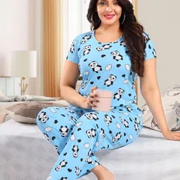 sidwa Women Night Suit Set Multicolor Printed image 3