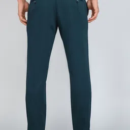 parx Men Tapered Dark Blue Cotton Blend Trousers image 4