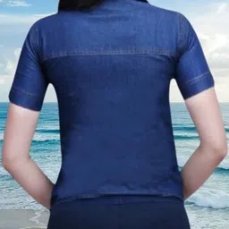 houseofcommon Women Regular Fit Solid Button Down Collar Casual Shirt image 3