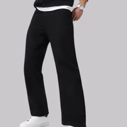 lookonce Men Straight Fit Mid Rise Black Jeans-picture-10
