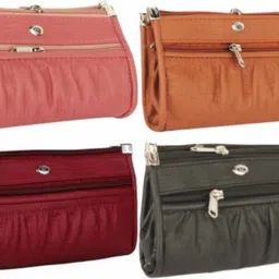 houseofcommon Casual Tan, Maroon, Black, Pink Clutch-picture-36