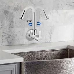 oleanna Orange Brass (Sink Cock) Tap for Kitchen/Bathroom Pack of 1 Pillar Tap Faucet image 2