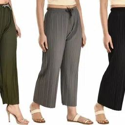 fabrictown Women Relaxed Multicolor Cotton Blend Trousers-picture-15