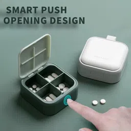 dhruti enterprise 7 Pill Box 4 Grids Tablet Storage Case Portable Travel Pill Box image 2