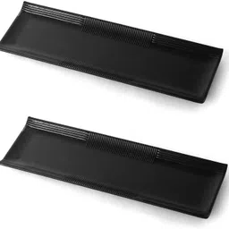 smilerry 33 X 11 Cm Long Black Melamine Slate Rectangle Platter, Serving Food and Start Tray-picture-15