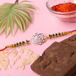 Silver Kuber Yantra Ganesh Rakhi-image-96
