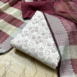 andheriyas enterprises Unstitched Khadi Cotton Multi-purpose Fabric Floral Print-picture-13
