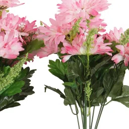 fourwalls Pink Fabric & Plastic Decorative Garabaraz Artificial Flowers image 5
