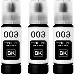 Gedi 003 Black Refill Ink for L3110,L3150,L3250,L3252,L3115,L3116 Printer 3PC Black Ink Bottle image 1