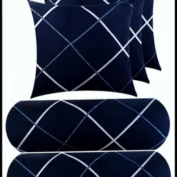 jayog enterprise 3 CUSHION 2 BOLSTER Microfibre Geometric Bolster Pack of 5 image 1