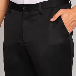 v dot by van heusen Men Skinny Fit Black Polyester Trousers image 5