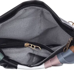 leather land Multicolor, Gold Women Sling Bag RainBow Design Sling image 4