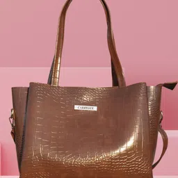 CarryLux Textured PU Up to 12 inch Shopper Tote Bag-picture-19