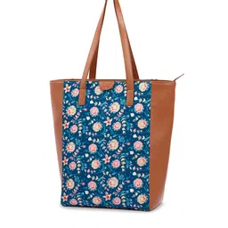 TEAL BY CHUMBAK Floral Printed Tote Bag image 2