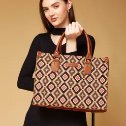 FARGO Ethnic Motifs Printed Oversized 16 Inch Laptop Tote Bag image 5