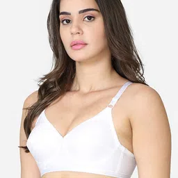 VStar White Non Padded & Non Wired Solid Bra image 2