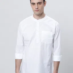 Kryptic Band collar Cotton Kurta-image-67