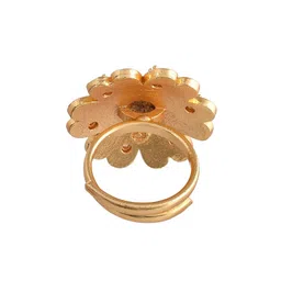 Voylla Flower Fantasy Gold-Plated CZ-Studded Finger Ring image 4