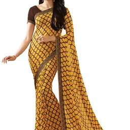 ROOP SUNDARI SAREES Geometric Printed Pure Georgette Saree-image-76