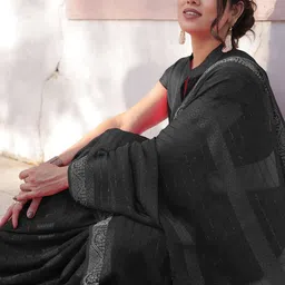 MIRCHI FASHION Striped Beads and Stones Saree-picture-13