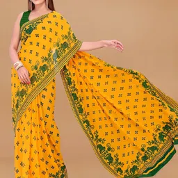 moda rapido ANAND SAREES Ethnic Motifs Printed Saree image 3