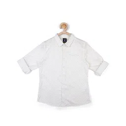 Allen Solly Junior Boys White Slim Fit Printed Pure Cotton Casual Shirt-picture-57