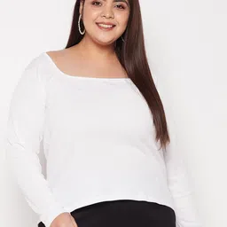 CLORA CREATION PLUS Scoop Neck Long Sleeve Knitted Top-picture-19