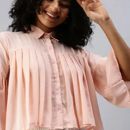 SHOWOFF Peach-Coloured Georgette Top-picture-31