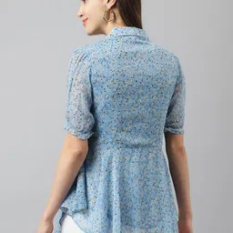 TOOCHKI Floral Printed Georgette High-Low top image 4