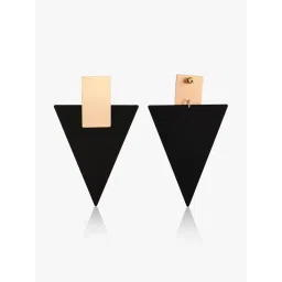 Kazo Black Bold Aura Statement Earrings image 3