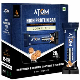 AS-IT-IS Nutrition ATOM High Protein Bar, 6 bar(s) Cookie Latte-image-92