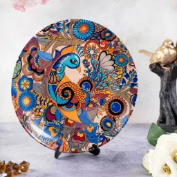kolorobia Peacock Admiration Decorative Plate image 1