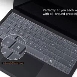 Saco Keyboard Cover for 2024 Microsft Surface Laptop 7 (7th Edition Copilot+ PC) 13.8 & 15 inch [Not fit for Older & Other Version] Keyboard Skin image 4