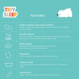 TIDY SLEEP Kids Set Of 2 Pink Water Proof Mattress Protector image 5