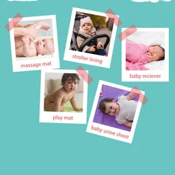 TIDY SLEEP Kids Set Of 3 Solid Cotton Water-Proof Dry Sheet image 5