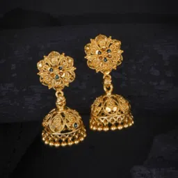 arch fashion Traditional South Screw Back Micron Plated Premium Earring Brass Jhumki Earring-picture-19