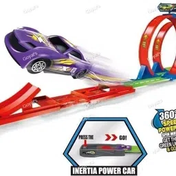my baby love a perfect care Car Track Racer Car Toy Set Launcher Make 360° Spin Way Powerful image 3