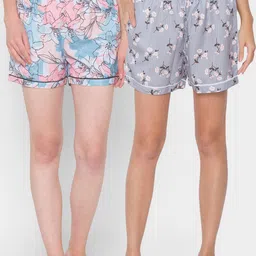 FashionRack Women Pack Of 2 Printed Lounge Shorts image 1