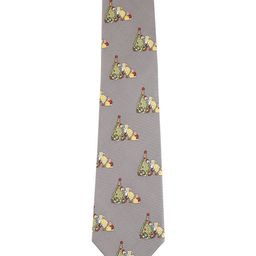 Alvaro Castagnino Men Grey & Green Printed Skinny Tie-picture-37