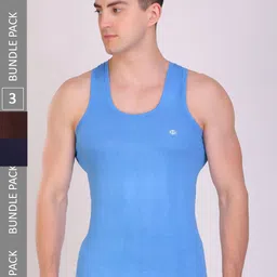 T.T. Men Pack Of 3 Titanic Pure Cotton Innerwear Vests-picture-19