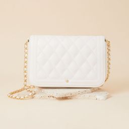 Accessorize London Women Faux Leather Classic Quilted Chain Sling Bag-picture-41