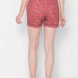 FashionRack Women Brown & Teal Pack Of 2 Printed Lounge Shorts image 3