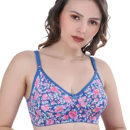 Docare Pack Of 3 Floral Printed Full Coverage Non Padded Everyday Bra- All Day Comfort image 3