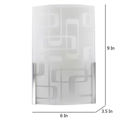 Devansh White Printed Glass Mounted Wall Lamp image 2