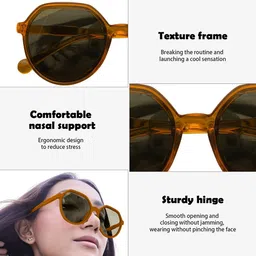 SYGA Women Round Sunglasses with UV Protected Lens GL-263 image 3